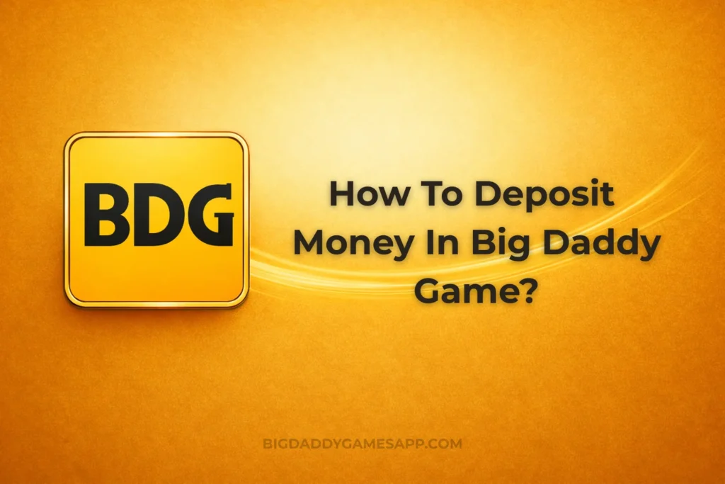 HOW TO DEPOSIT MONEY IN BIG DADDY GAME?